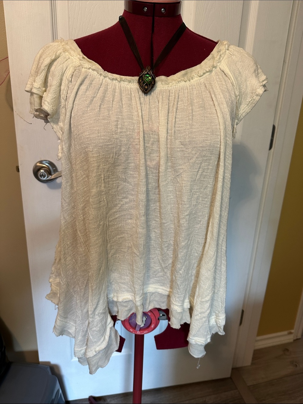 Free People Lightweight Cream Peasant Blouse - Women's Off-Shoulder Top